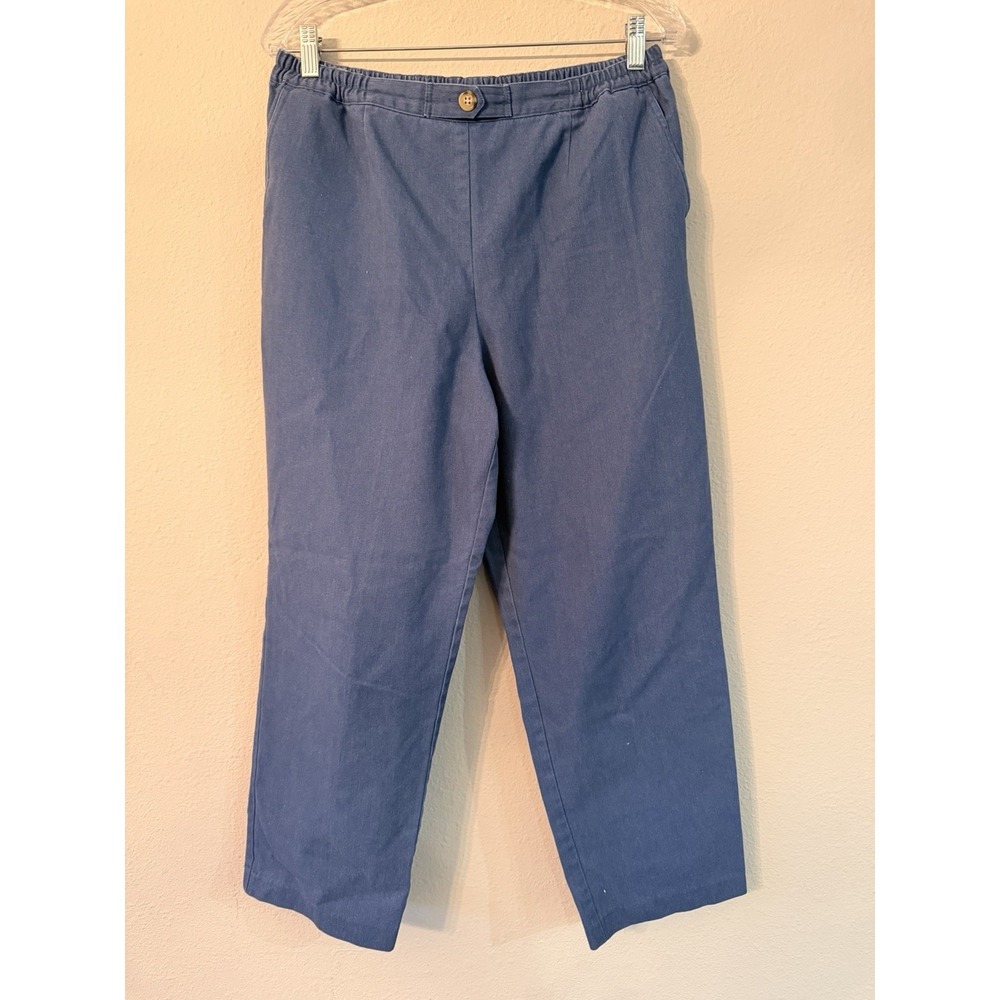 The TOG Shop‎ Women's Blue Denim Pants Size 12P Elastic Waist Casual Comfort